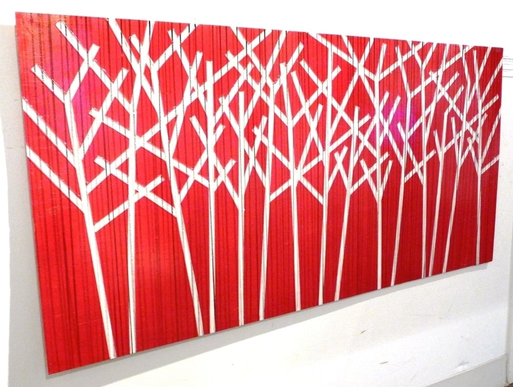 Large Original Painting Modern Painting Wood Wall Decor