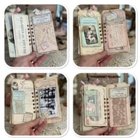 Image 8 of Handmade Junk Journal tag folder full of vintage lace samples