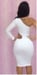 Image of White One Shoulder Cut Out Bodycon Dress