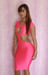 Image of Pink Cut Out Front Bodycon Dress