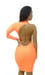 Image of Orange One Shoulder Bodycon Dress