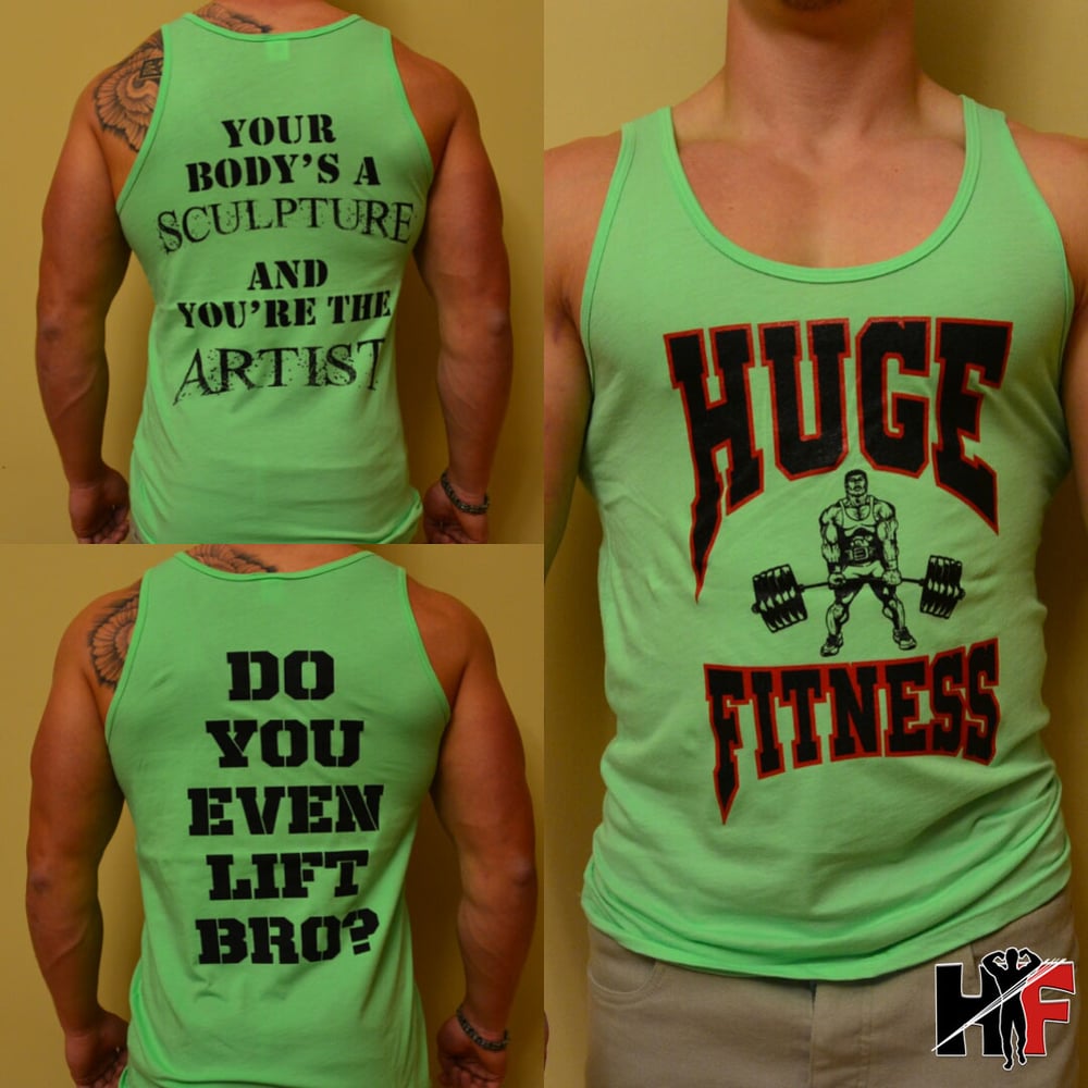 Image of Huge Fitness Tank - Neon Green