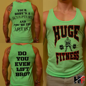 Image of Huge Fitness Tank - Neon Green