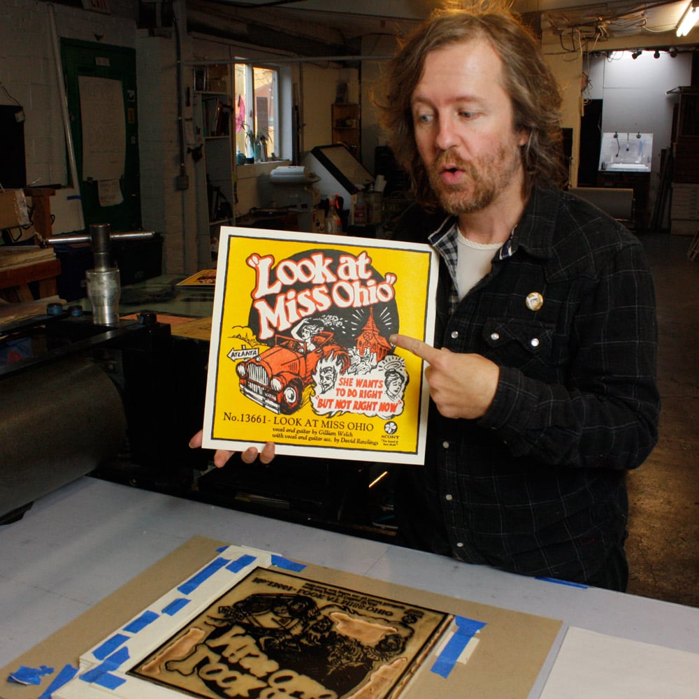 Look At Miss Ohio - Official Acony Records Gillian Welch Songprint