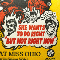 Image 2 of Look At Miss Ohio - Official Acony Records Gillian Welch Songprint