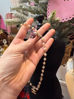 Image of Reworked Chanel Necklace on Vintage Pearl Chain