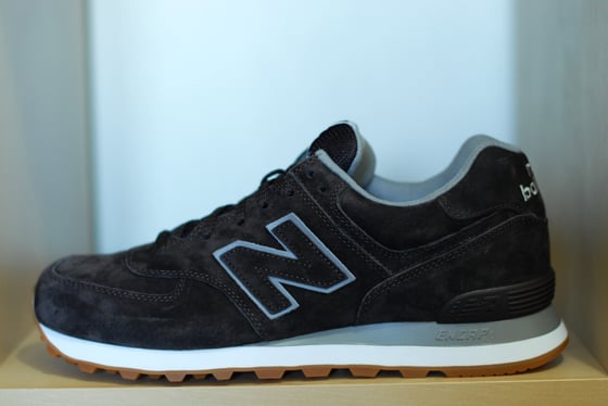 Image of New Balance 574 Brown Mono Suede