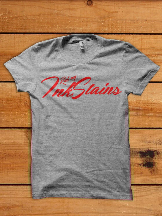 Image of Ink Stains Tee (Grey/Red)