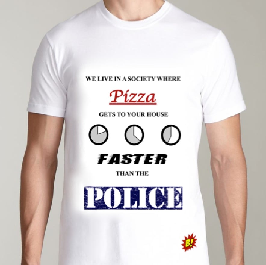 Image of Pizza vs. Police T-Shirt