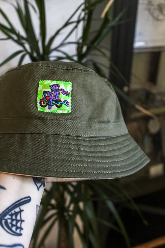 Image of Khaki Easy Rider Frog Bucket Hat