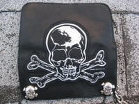 Image 2 of Marc Vachon Custom Hollywood Skull Leather Biker Wallet