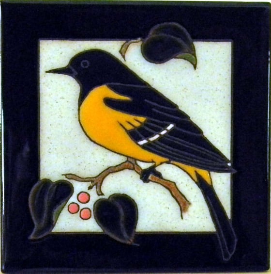 Image of Oriole 4x4 inch Ceramic Art Tile