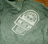 Image 4 of Heather MOCS Logo shirt Military Green