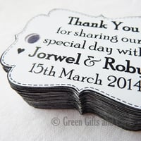 Image 2 of 100 Personalised White Scroll Gift Tags