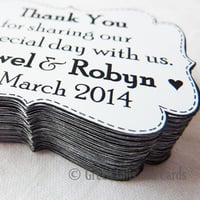 Image 3 of 100 Personalised White Scroll Gift Tags