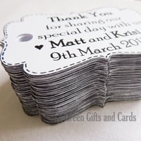 Image 4 of 100 Personalised White Scroll Gift Tags