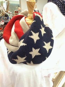 Image of American Flag Infinity Scarf