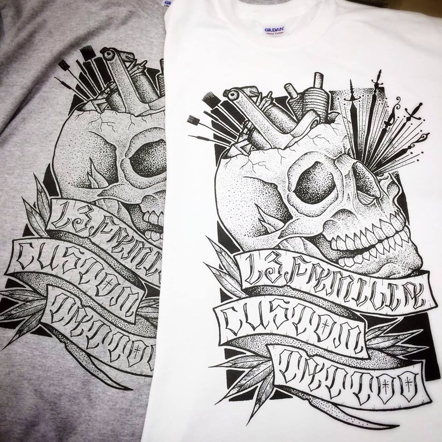 Image of Grey 13 Familia Skull T-Shirt
