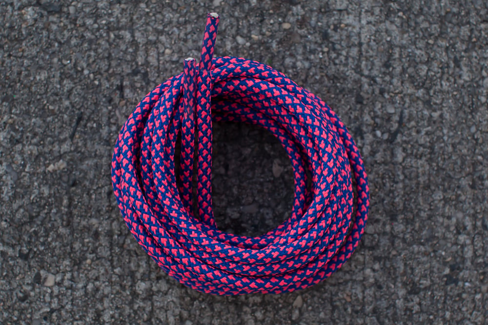 Image of ROPE LACES - PINK/NAVY