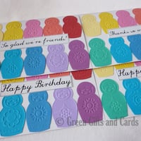 Image 2 of 4 Handmade Babushka Doll Greeting Cards
