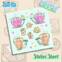 Blooming Floral Tea Sticker Sheet