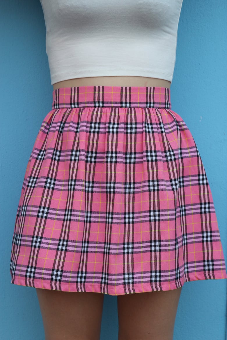 Image of Made To Order - Clueless Inspired Pink Tartan Skirt