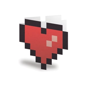 Image of 8-Bit Pixel Heart Card