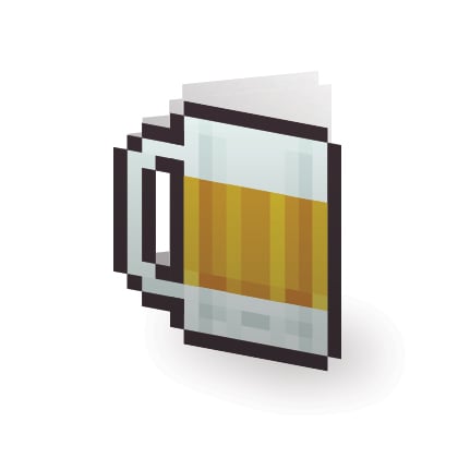 Image of 8-Bit Pixel Beer Card