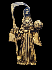 Image 1 of Bone Color Santa Muerte Statue 