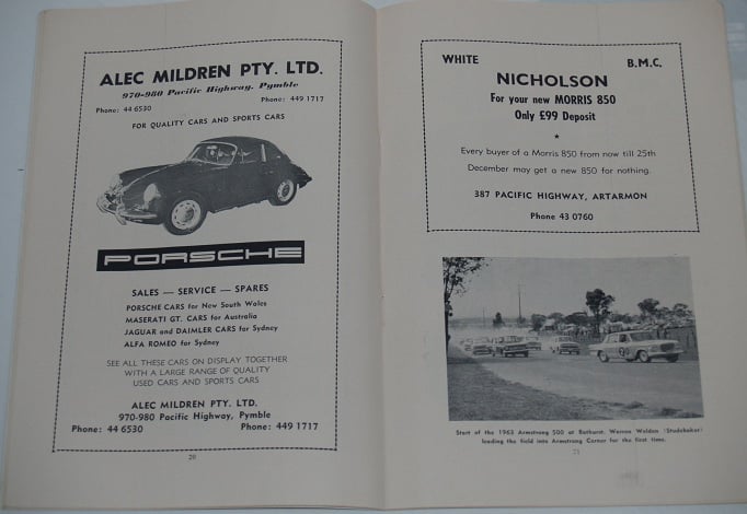 Image of 1964 Armstrong 500, Bathurst Programme. 