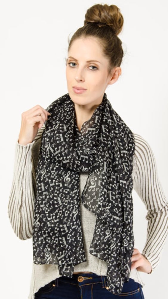 Image of Music Note Scarf