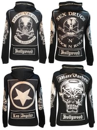 Image 3 of MV Evil Eyes patched and studded Hoodie