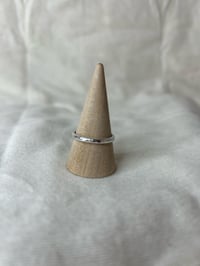 Image 1 of Sterling Silver Hammered Stacking Ring