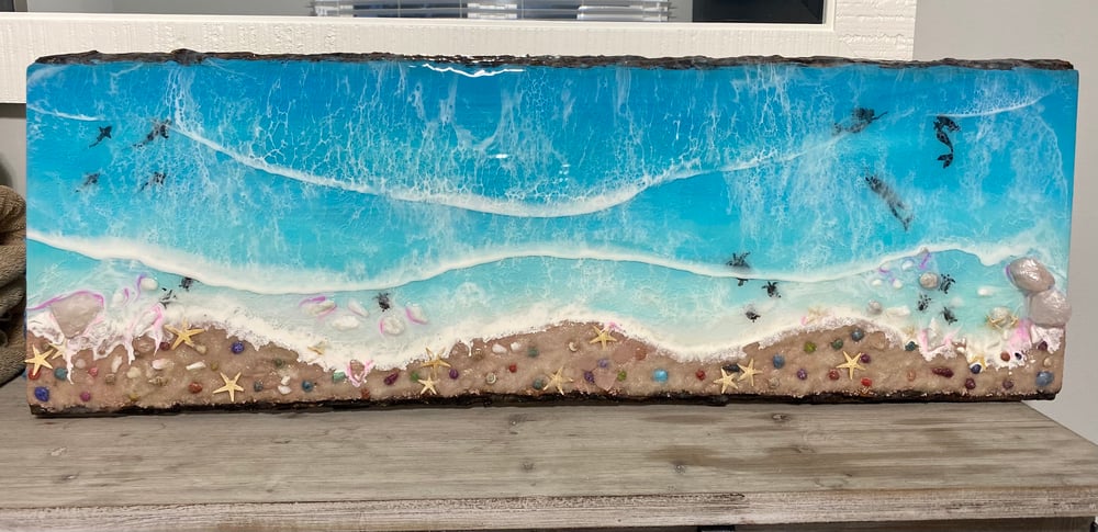 Image of Beach Epoxy Wall Art