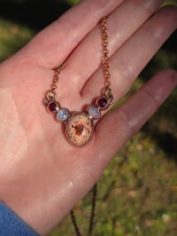 Image 2 of Electroformed Jelly opal bib necklace