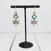 Image 2 of Bejeweled Dragonfly Earrings 