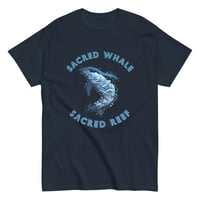 Image 4 of Unisex classic tee, Sacred Whale Sacred Reef Coastal Ocean Coral Reef Whale Tee