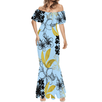 Image 2 of Women's Plumeria in Pastel Mermaid Dress