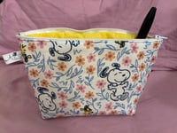 Image 2 of Flower Beagle and Bird Zipper Pouch