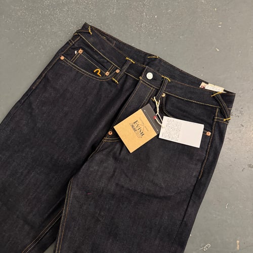 Image of BNWT SS24 Palace x Evisu Raw Denim Jeans, size 32”x32”