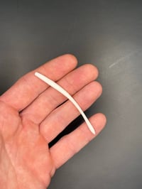 Image 3 of 3” Tapered Trout Worm “White” 