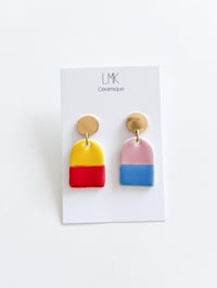 Paire de boucles d'oreilles céramique BOOMA PM multi 