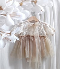 Image 3 of Sitter body-dress for photo shoots | Stella | beige | age 9-12 months