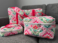 Image 3 of Quilted Duffle Bag, Large Train case, & Small Train Case Set