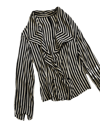 vintage striped drape blouse