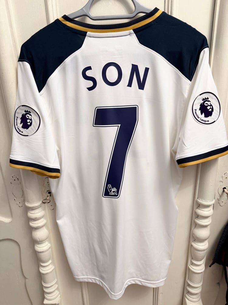Image of Tottenham Hotspur “SON 7” 2016/17 Home Shirt + PL patches  (L)