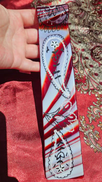 Image of Red and White Incense Holder 