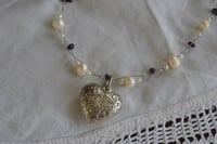 Image 3 of garnet puffy heart