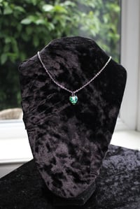 Image 7 of Dead Good Beetle wing tiny heart necklace