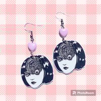 Image 1 of Horror manga heart earrings